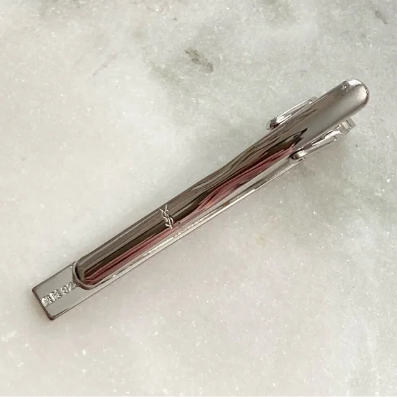 YSL 925 Silver Tie Clip - Picture 3 of 5